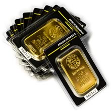 Otevřete Argor Heraeus SA 100 gramů - Investiční zlatý slitek - Set 10 ks slitků