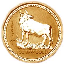 Náhled - 1997 Ox 1 Oz Australian gold coin