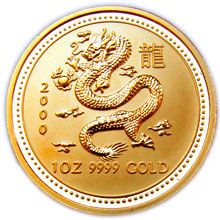 Náhled - 2000 Dragon 1 Oz Australian gold coin