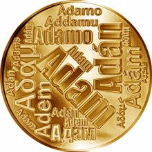 Česká jména - Adam - velká zlatá medaile 1 Oz