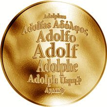 Česká jména - Adolf - velká zlatá medaile 1 Oz