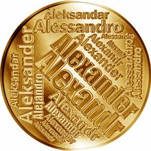 Česká jména - Alexandr - velká zlatá medaile 1 Oz