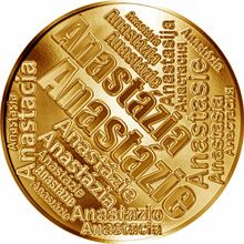 Česká jména - Anastázie - velká zlatá medaile 1 Oz