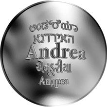 Česká jména - Andrea - velká stříbrná medaile 1 Oz