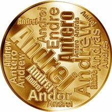Česká jména - Andrej - velká zlatá medaile 1 Oz