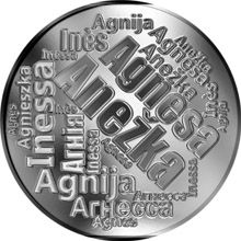 Česká jména - Anežka - velká stříbrná medaile 1 Oz