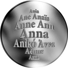 Česká jména - Anna - velká stříbrná medaile 1 Oz