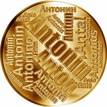 Česká jména - Antonín - velká zlatá medaile 1 Oz