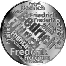 Česká jména - Bedřich - velká stříbrná medaile 1 Oz