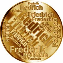 Česká jména - Bedřich - velká zlatá medaile 1 Oz