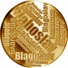 Česká jména - Blahoslav - velká zlatá medaile 1 Oz