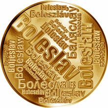 Česká jména - Boleslav - velká zlatá medaile 1 Oz