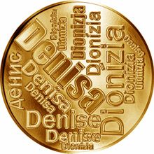 Česká jména - Denisa - velká zlatá medaile 1 Oz
