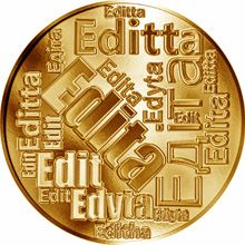 Česká jména - Edita - velká zlatá medaile 1 Oz