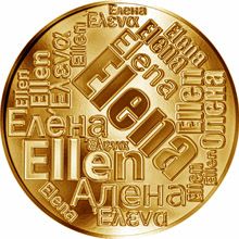 Česká jména - Elena - velká zlatá medaile 1 Oz