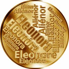 Česká jména - Eleonora - velká zlatá medaile 1 Oz