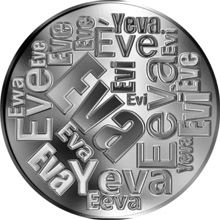 Česká jména - Eva - velká stříbrná medaile 1 Oz