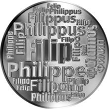 Česká jména - Filip - velká stříbrná medaile 1 Oz