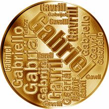 Česká jména - Gabriel - velká zlatá medaile 1 Oz