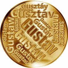 Česká jména - Gustav - velká zlatá medaile 1 Oz
