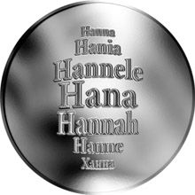 Česká jména - Hana - velká stříbrná medaile 1 Oz