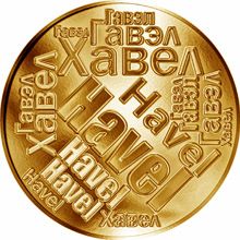 Česká jména - Havel - velká zlatá medaile 1 Oz