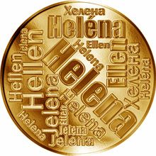 Česká jména - Helena - velká zlatá medaile 1 Oz