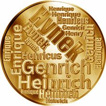 Česká jména - Hynek - velká zlatá medaile 1 Oz