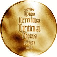 Česká jména - Irma - zlatá medaile