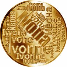 Česká jména - Ivona - velká zlatá medaile 1 Oz