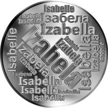 Česká jména - Izabela - velká stříbrná medaile 1 Oz
