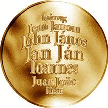 Česká jména - Jan - velká zlatá medaile 1 Oz