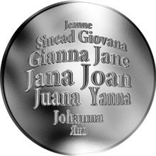 Česká jména - Jana - velká stříbrná medaile 1 Oz