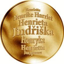 Česká jména - Jindřiška - zlatá medaile