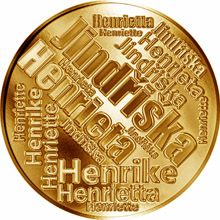 Česká jména - Jindřiška - velká zlatá medaile 1 Oz