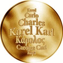 Česká jména - Karel - zlatá medaile