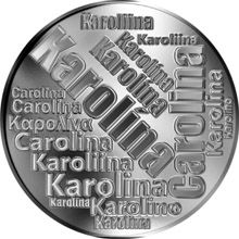 Česká jména - Karolína - velká stříbrná medaile 1 Oz