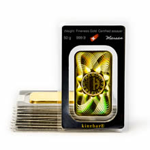Otevřete Argor Heraeus SA 50 gramů KINEBAR - Investiční zlatý slitek - Set 10ks slitků
