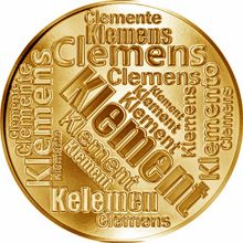 Česká jména - Klement - velká zlatá medaile 1 Oz