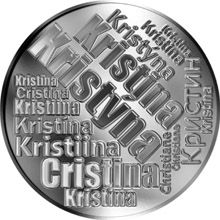 Česká jména - Kristýna - velká stříbrná medaile 1 Oz