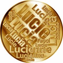Česká jména - Lucie - velká zlatá medaile 1 Oz