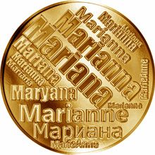 Česká jména - Mariana - velká zlatá medaile 1 Oz