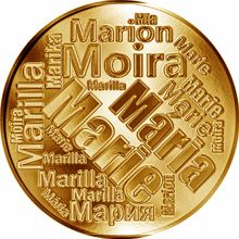Česká jména - Marie - velká zlatá medaile 1 Oz