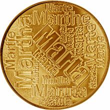 Česká jména - Marta - velká zlatá medaile 1 Oz