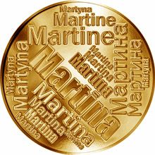 Česká jména - Martina - velká zlatá medaile 1 Oz