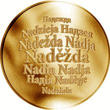 Česká jména - Naděžda - zlatá medaile