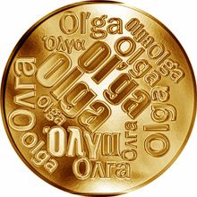 Česká jména - Olga - velká zlatá medaile 1 Oz