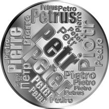 Česká jména - Petr - velká stříbrná medaile 1 Oz