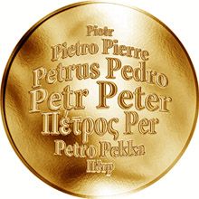 Česká jména - Petr - zlatá medaile