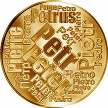Česká jména - Petr - velká zlatá medaile 1 Oz